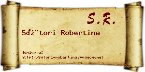 Sátori Robertina névjegykártya